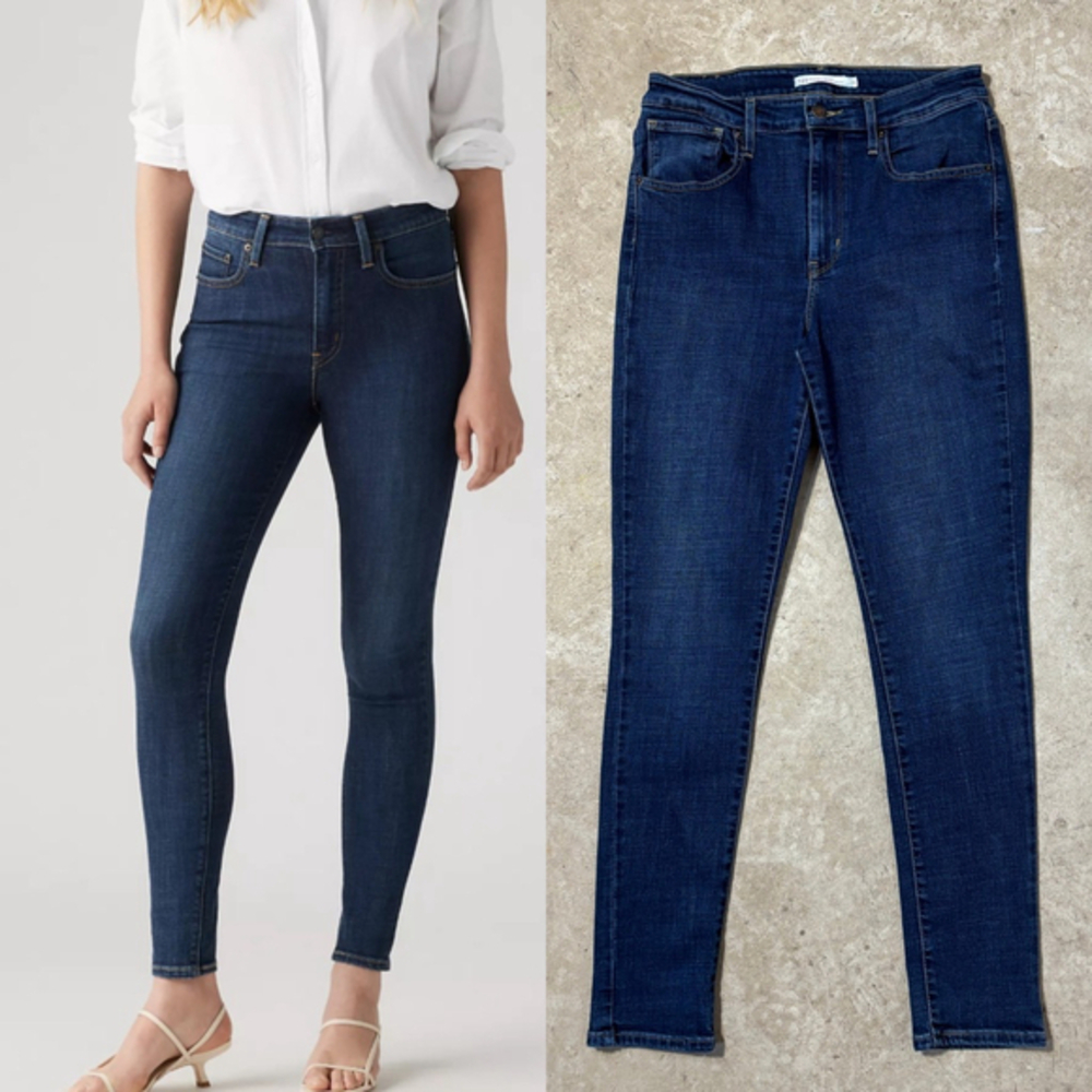 Levi's 721 High Rise Skinny Jeans Women’s Size 30 Blue Dark Wash Zipper Fly